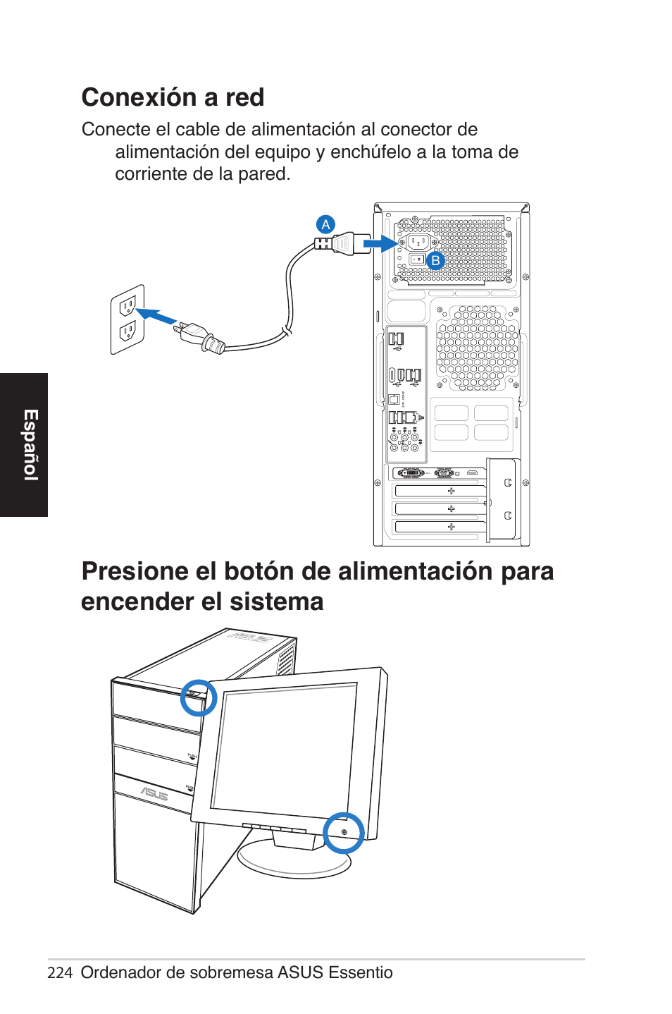 Español | Asus CG5290 User Manual | Page 224 / 262