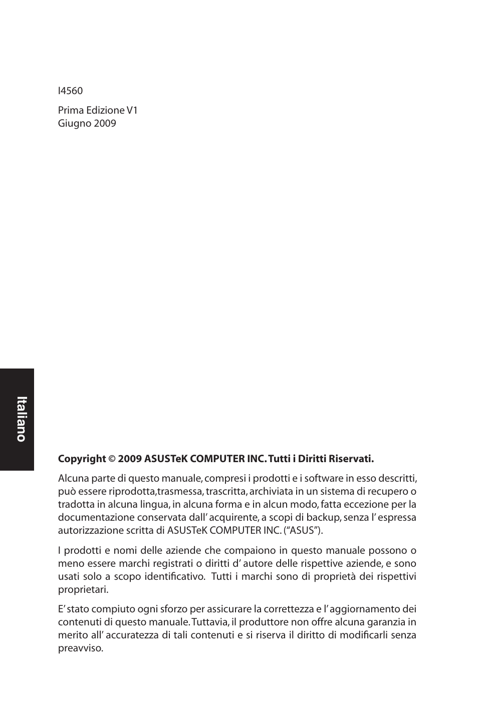 Italiano | Asus CG5290 User Manual | Page 80 / 262