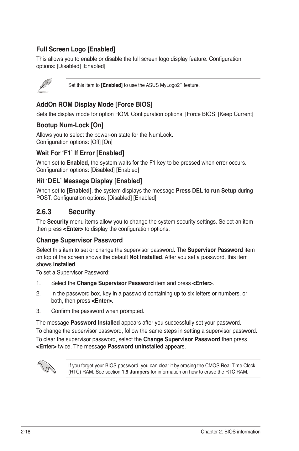 3 security, Security -18 | Asus P5G41T-M LX User Manual | Page 56 / 62