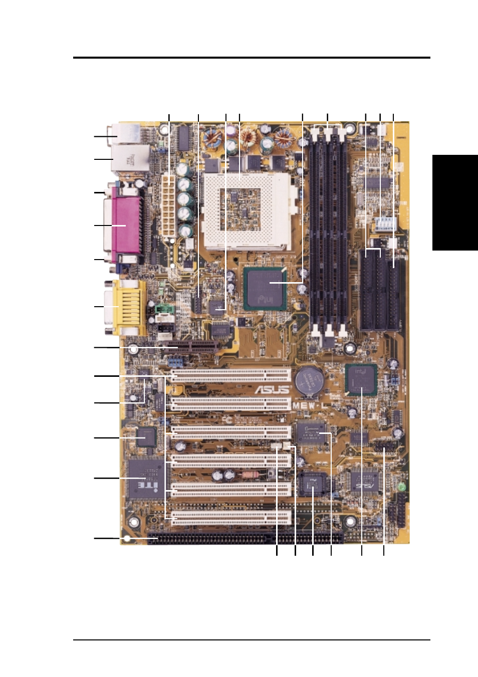 Features, 3 motherboard part locations | Asus MEW-L User Manual | Page 13 / 128