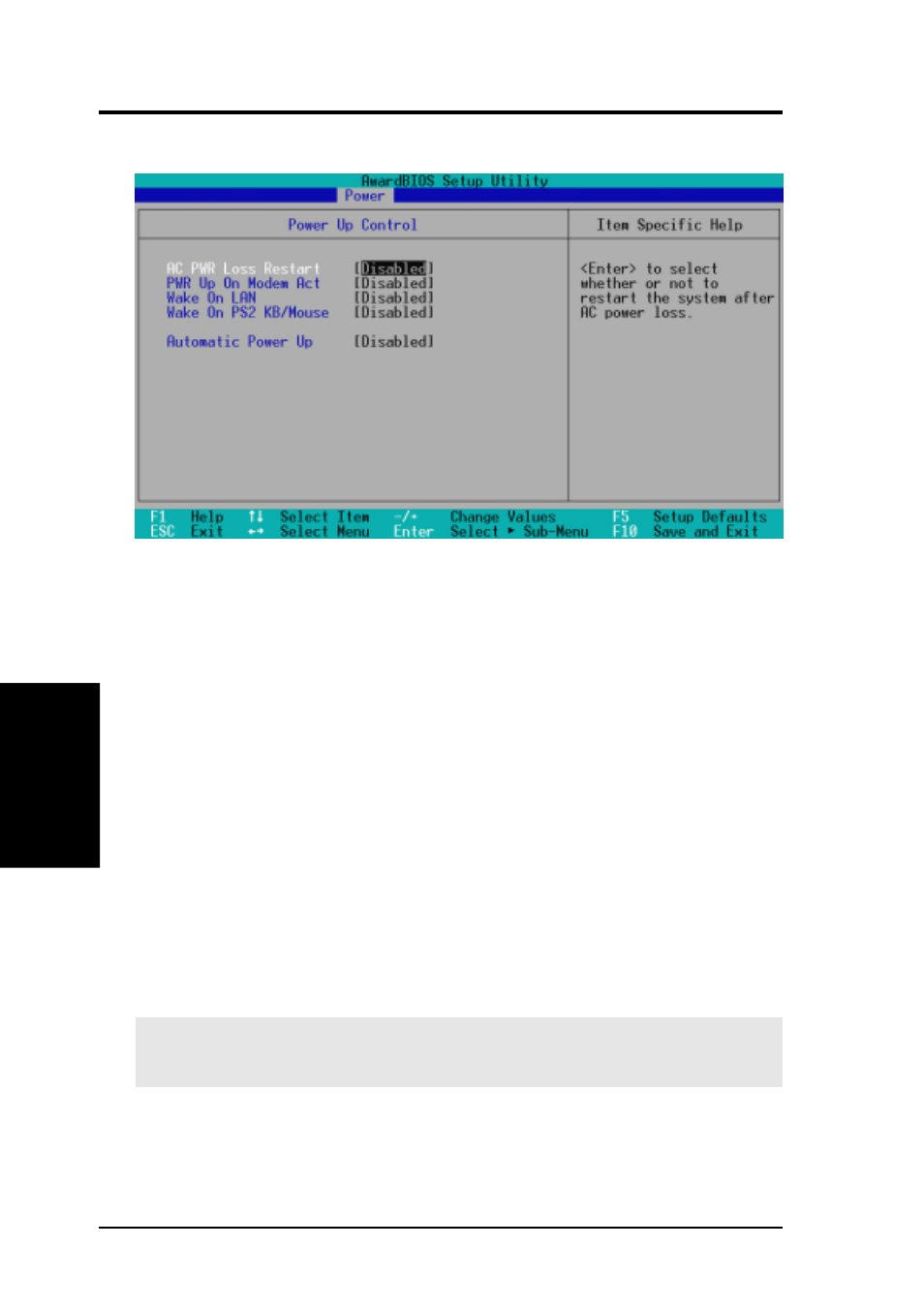 Bios setup, 1 power up control | Asus MEW-L User Manual | Page 70 / 128