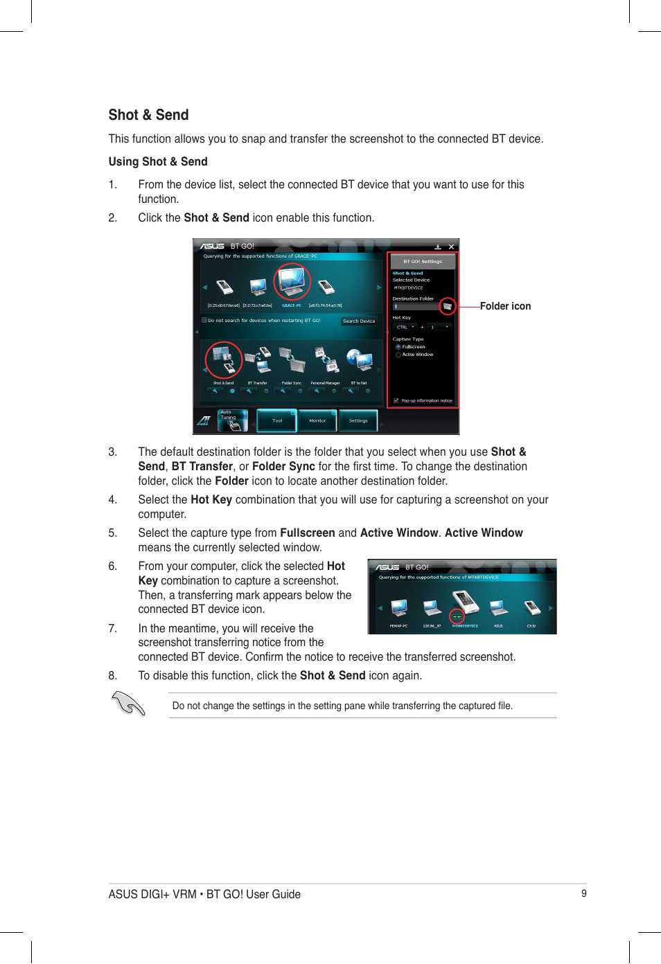 Shot & send | Asus P8P67 User Manual | Page 9 / 20