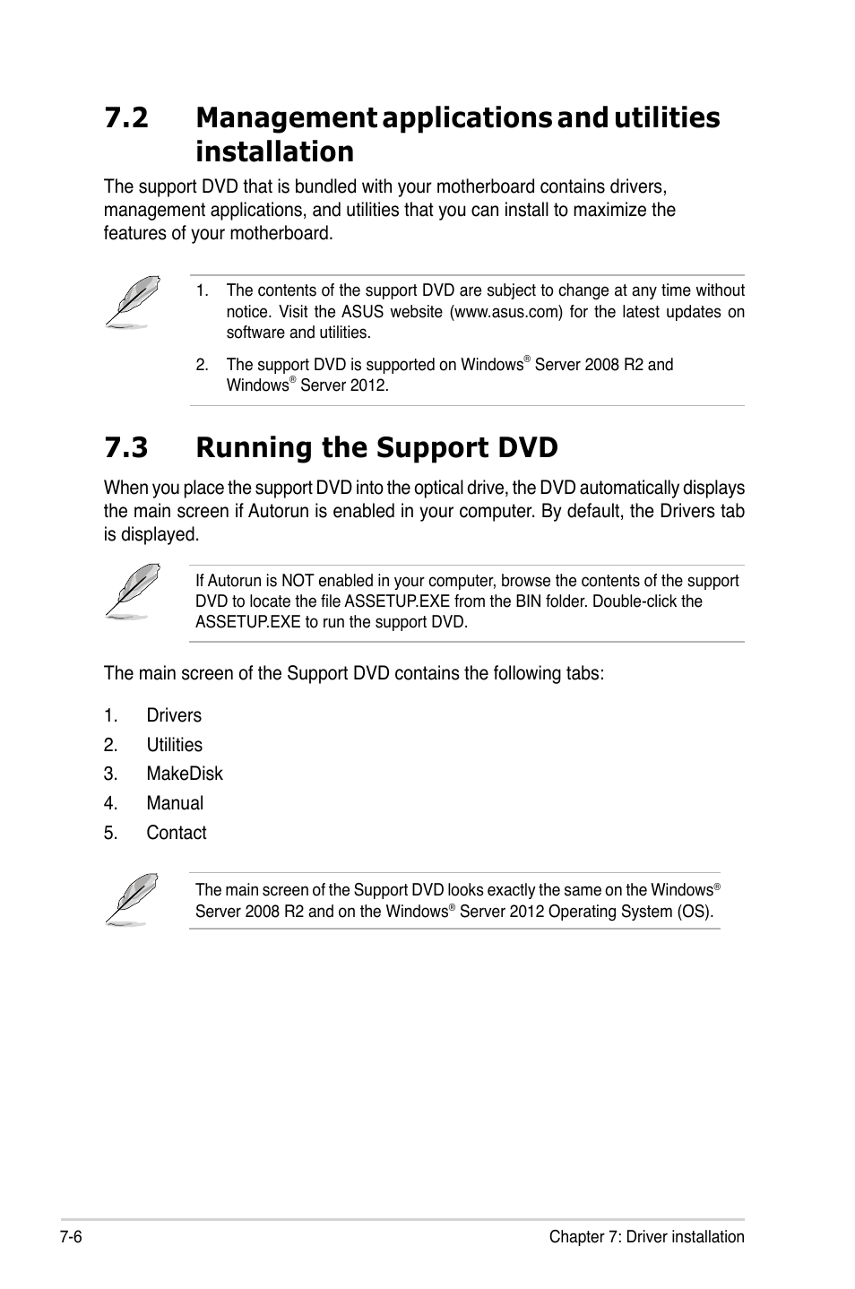 3 running the support dvd | Asus RS300-E8-RS4 User Manual | Page 132 / 158