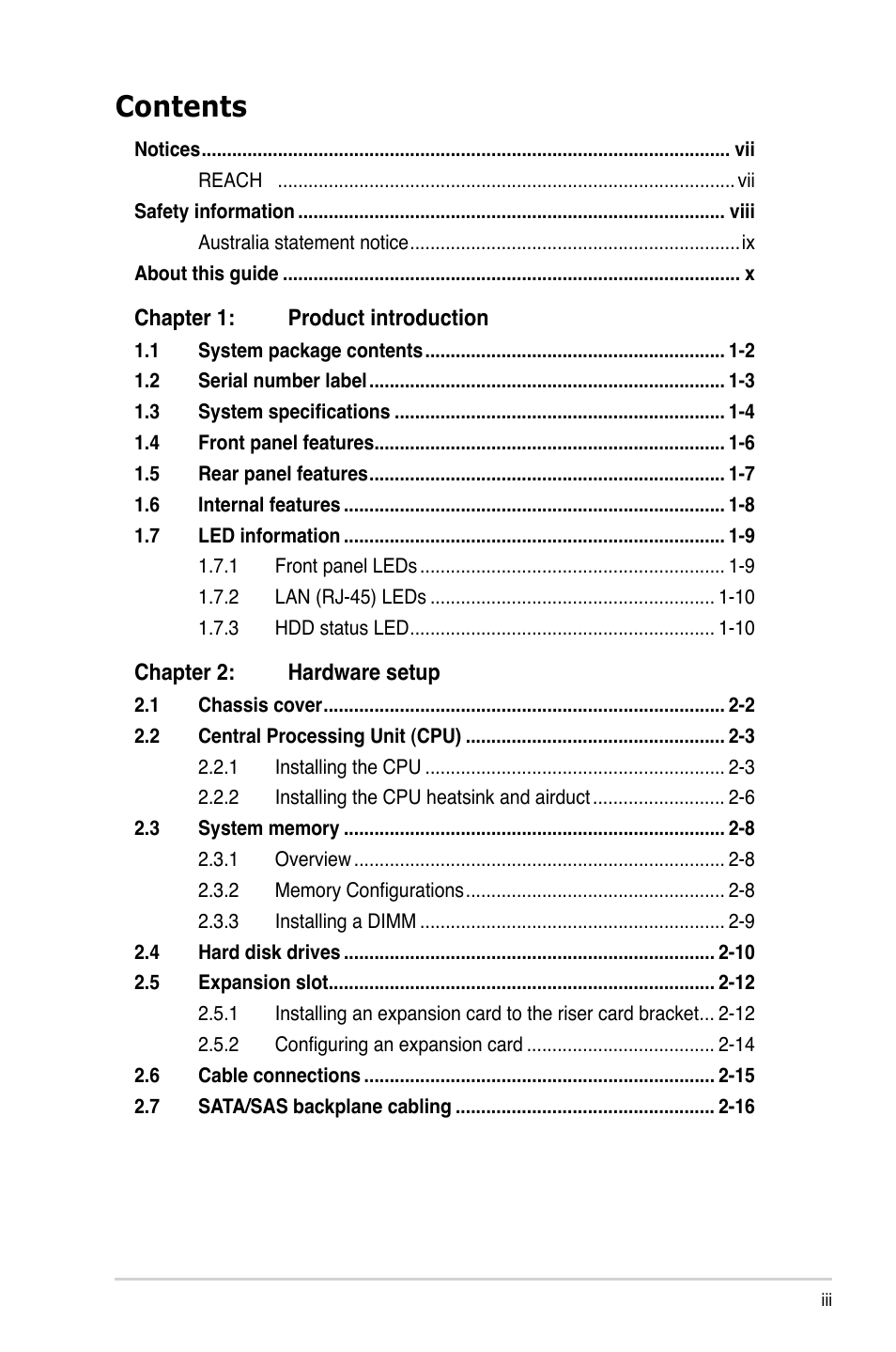 Asus RS300-E8-RS4 User Manual | Page 3 / 158