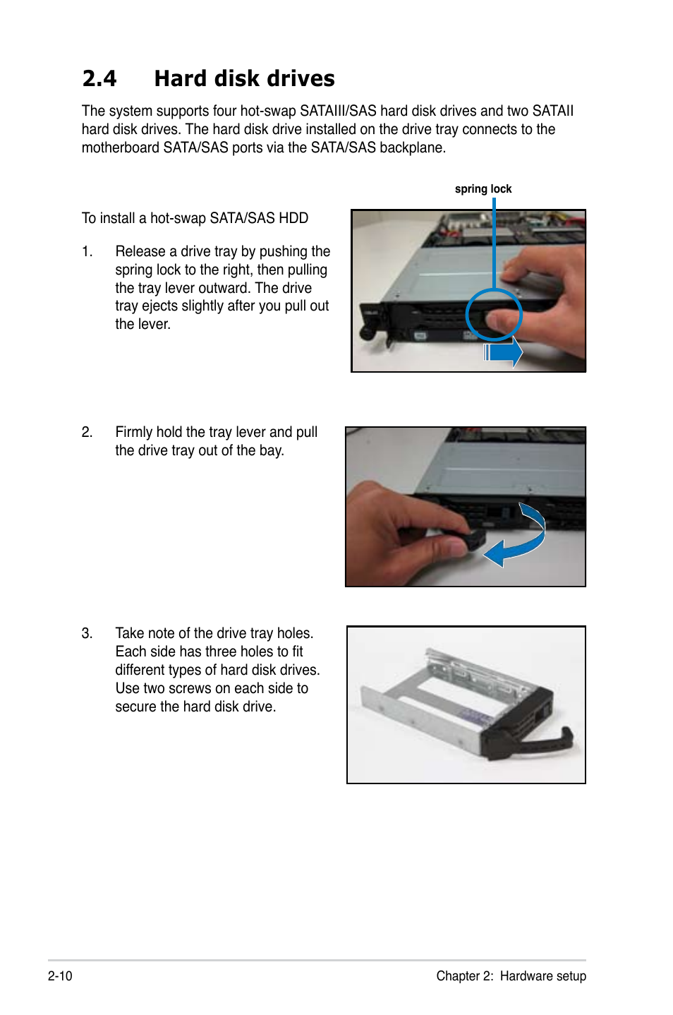 4 hard disk drives | Asus RS300-E8-RS4 User Manual | Page 32 / 158