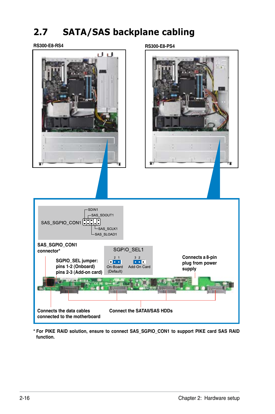 7 sata/sas backplane cabling | Asus RS300-E8-RS4 User Manual | Page 38 / 158