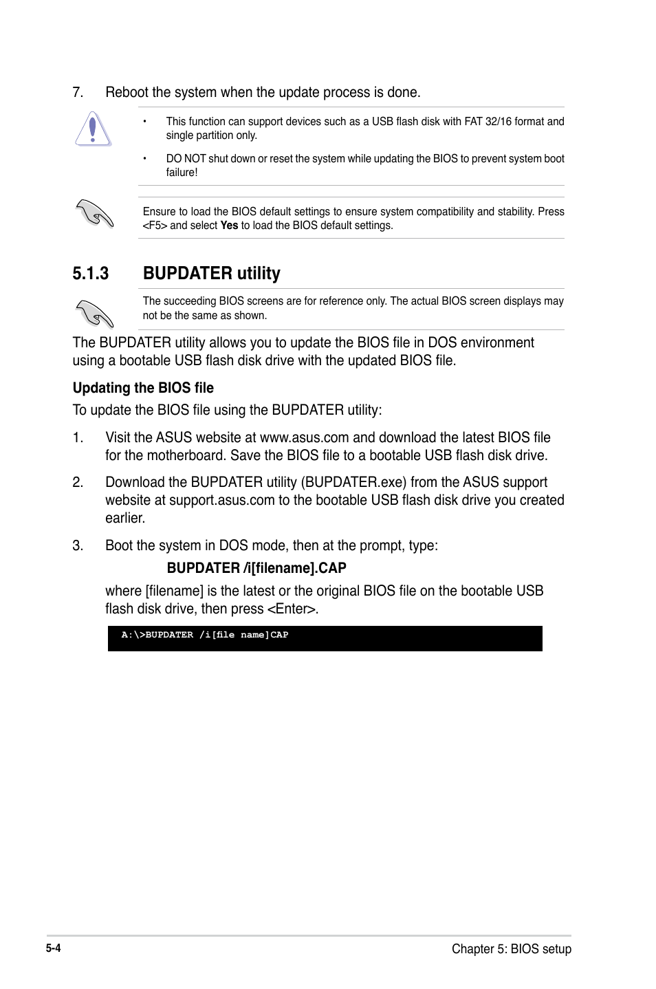 3 bupdater utility | Asus RS300-E8-RS4 User Manual | Page 74 / 158