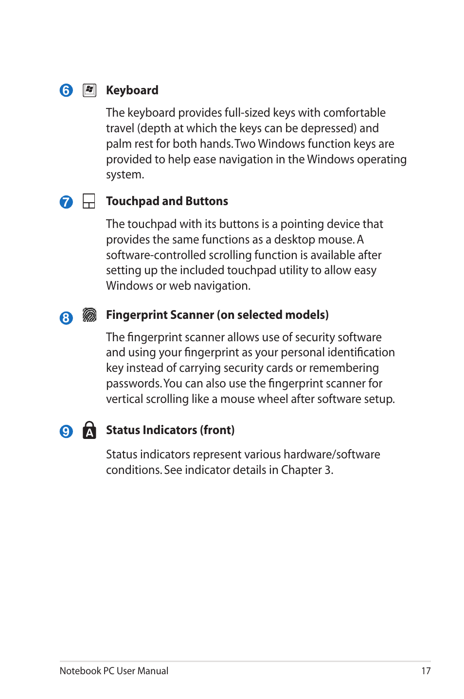 Asus X4ISV User Manual | Page 17 / 116