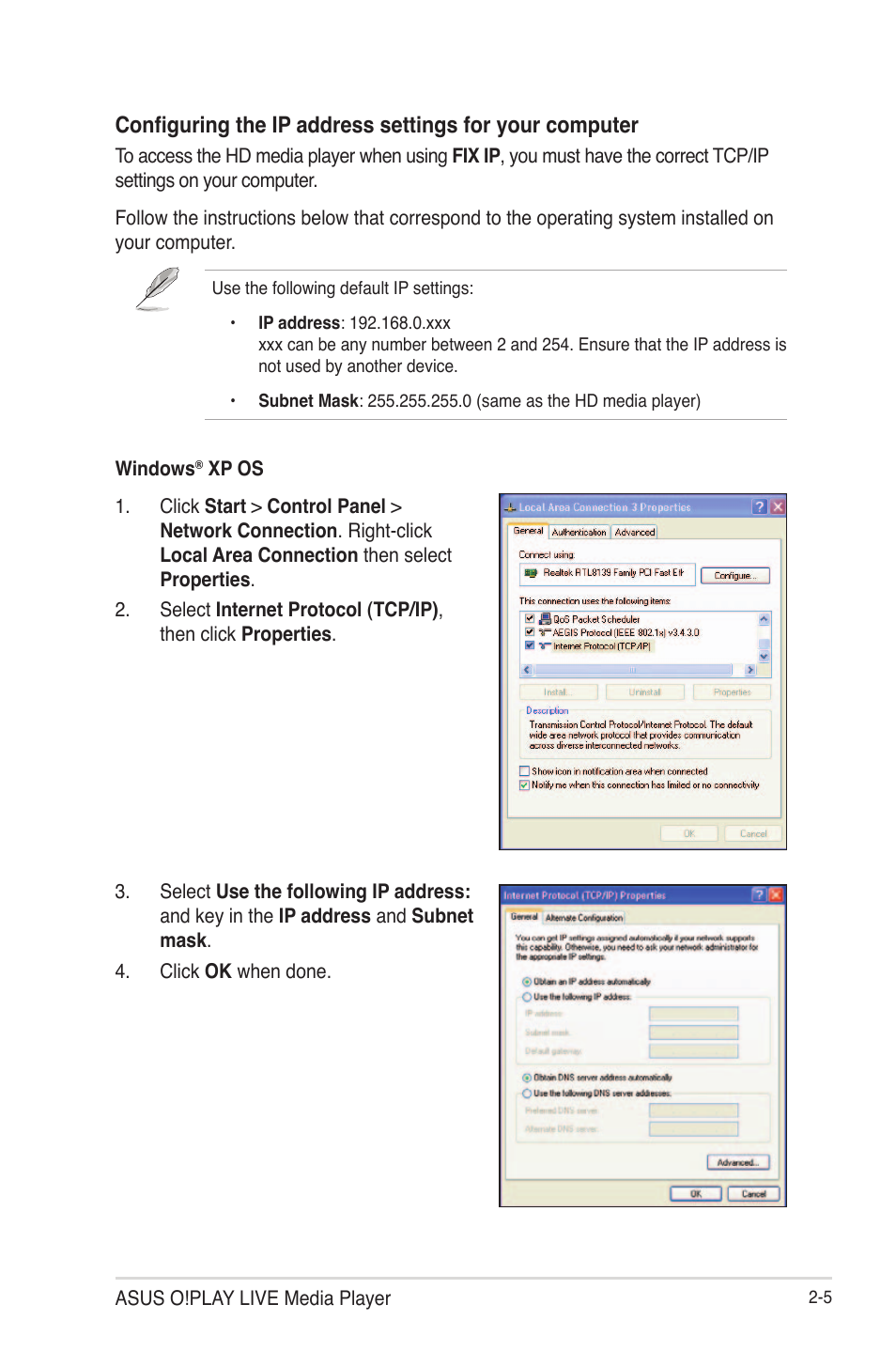 Asus O!Play Live User Manual | Page 25 / 66