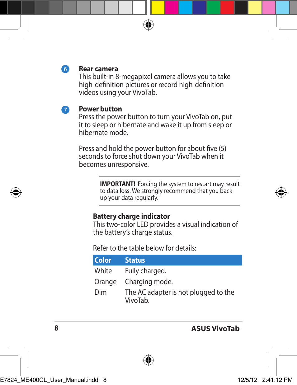 Asus VivoTab Smart User Manual | Page 8 / 26