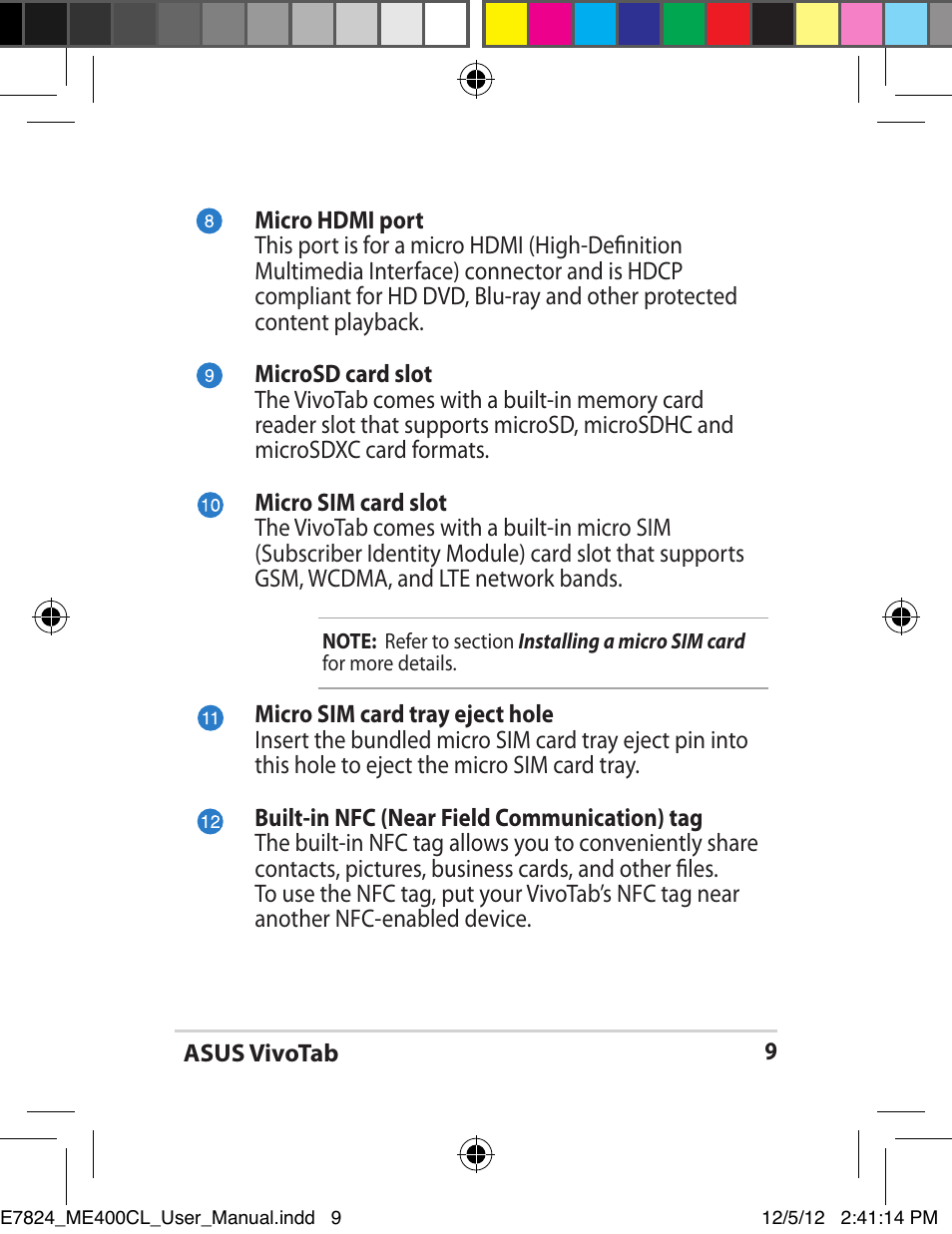 Asus VivoTab Smart User Manual | Page 9 / 26