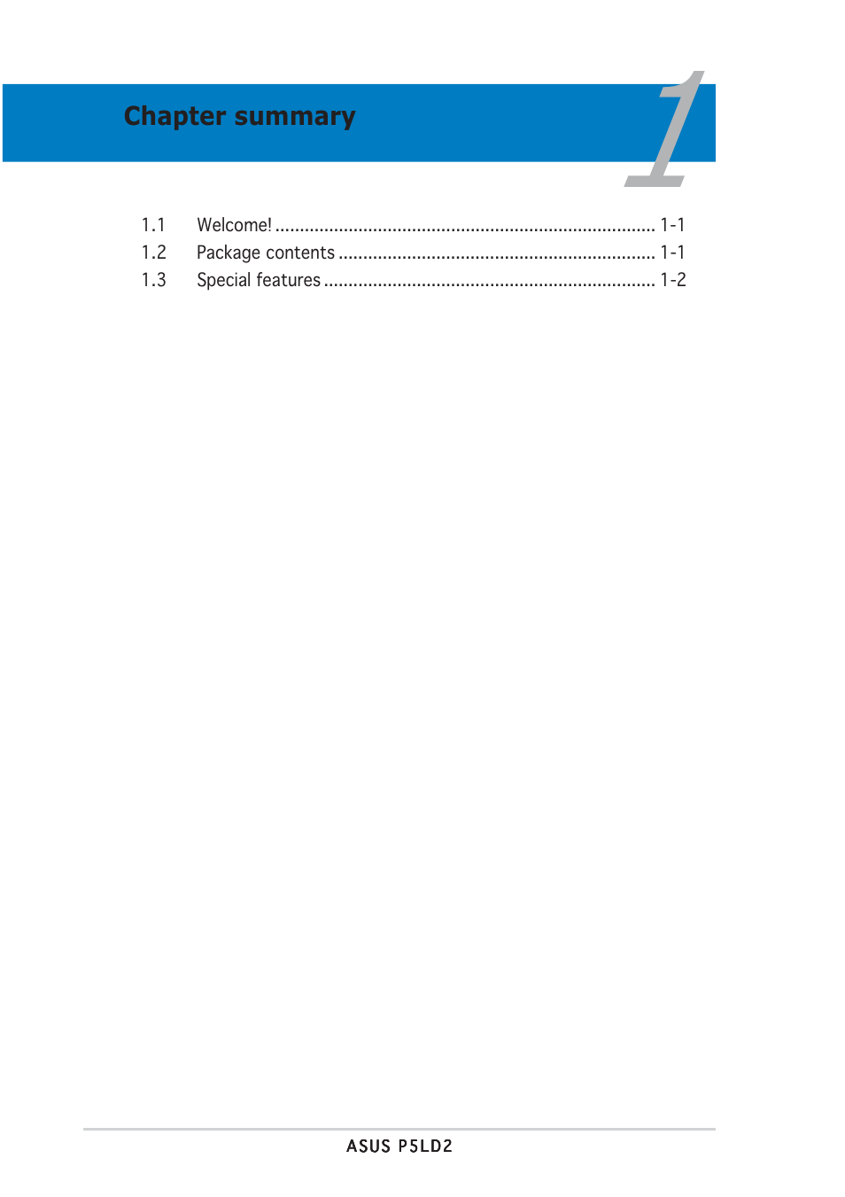 Asus P5LD2 User Manual | Page 14 / 140