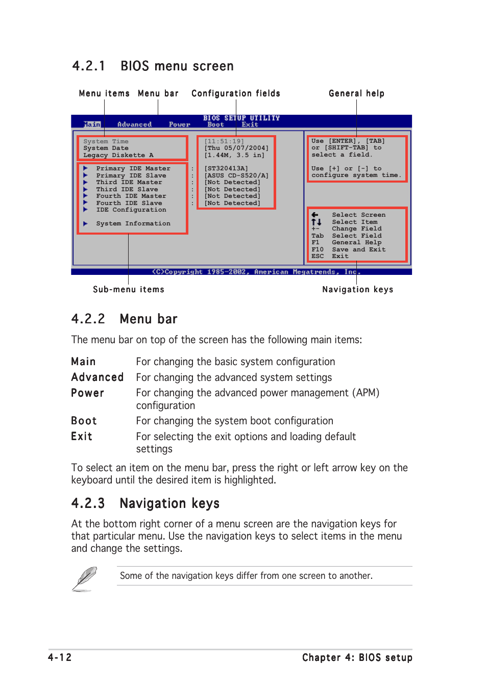 2 menu bar menu bar menu bar menu bar menu bar | Asus P5LD2 User Manual | Page 70 / 140