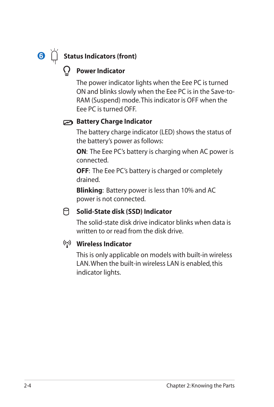 Asus Eee PC 701SD/XP User Manual | Page 16 / 80