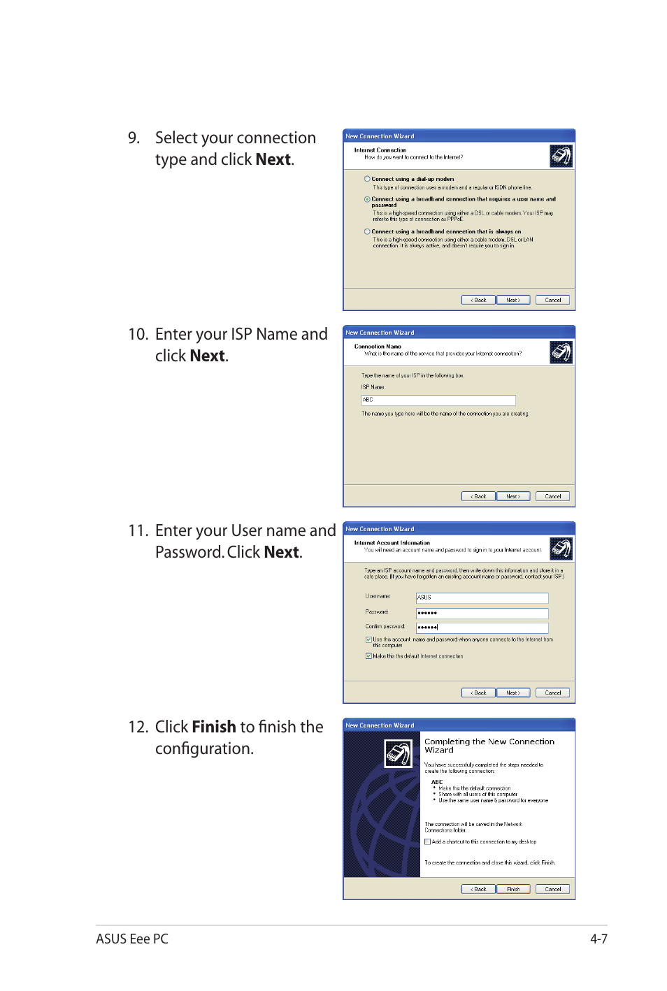 Asus Eee PC 701SD/XP User Manual | Page 47 / 80