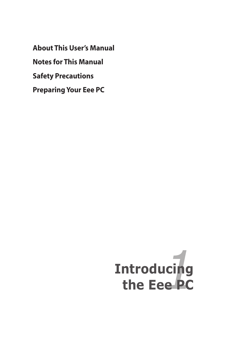 Asus Eee PC 701SD/XP User Manual | Page 5 / 80