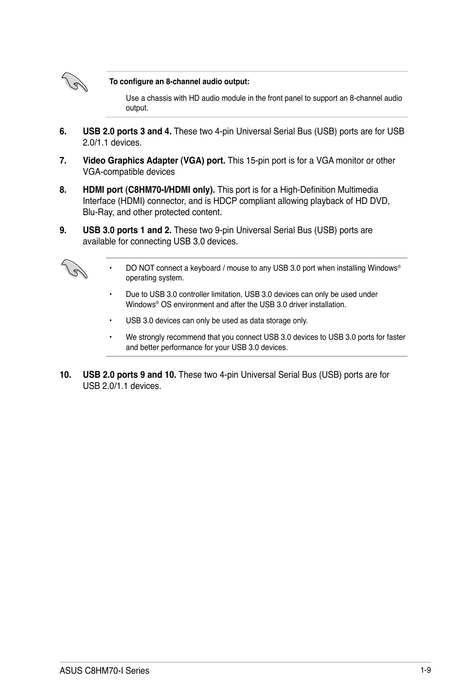 Asus C8HM70-I/HDMI User Manual | Page 19 / 62