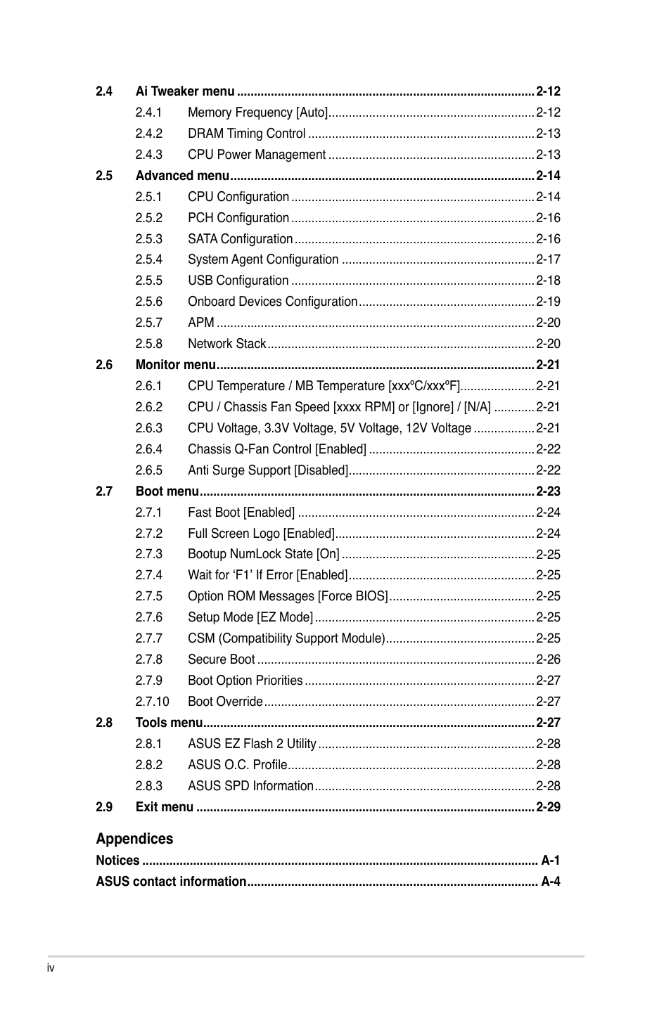 Asus C8HM70-I/HDMI User Manual | Page 4 / 62