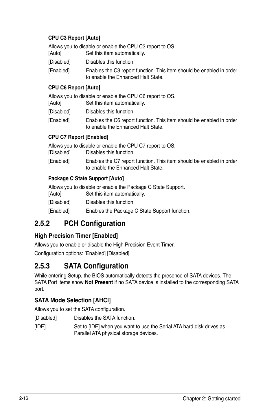 2 pch configuration, 3 sata configuration | Asus C8HM70-I/HDMI User Manual | Page 42 / 62