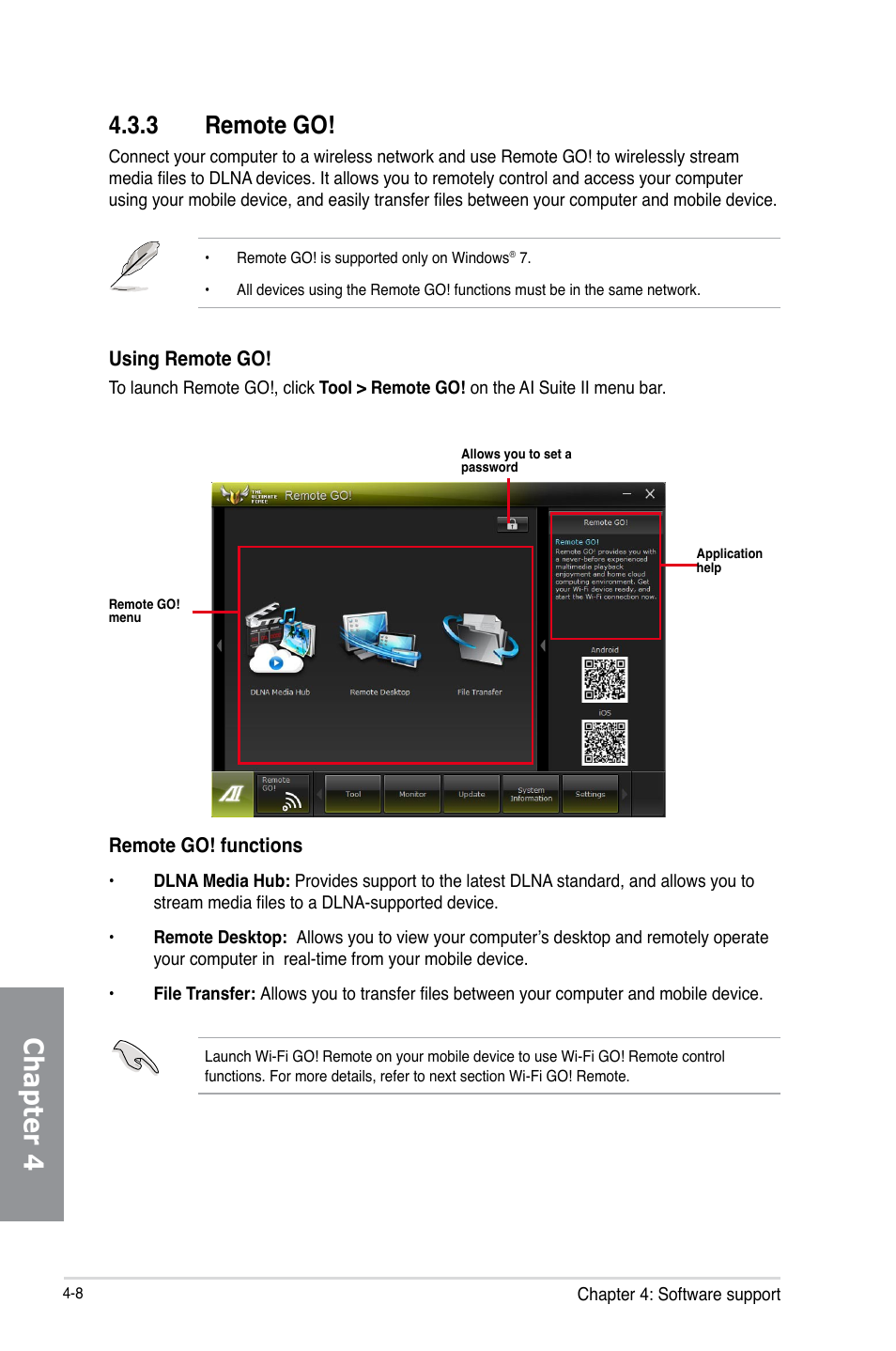 3 remote go, Remote go! -8, Chapter 4 | Asus SABERTOOTH 990FX/GEN3 R2.0 User Manual | Page 126 / 184