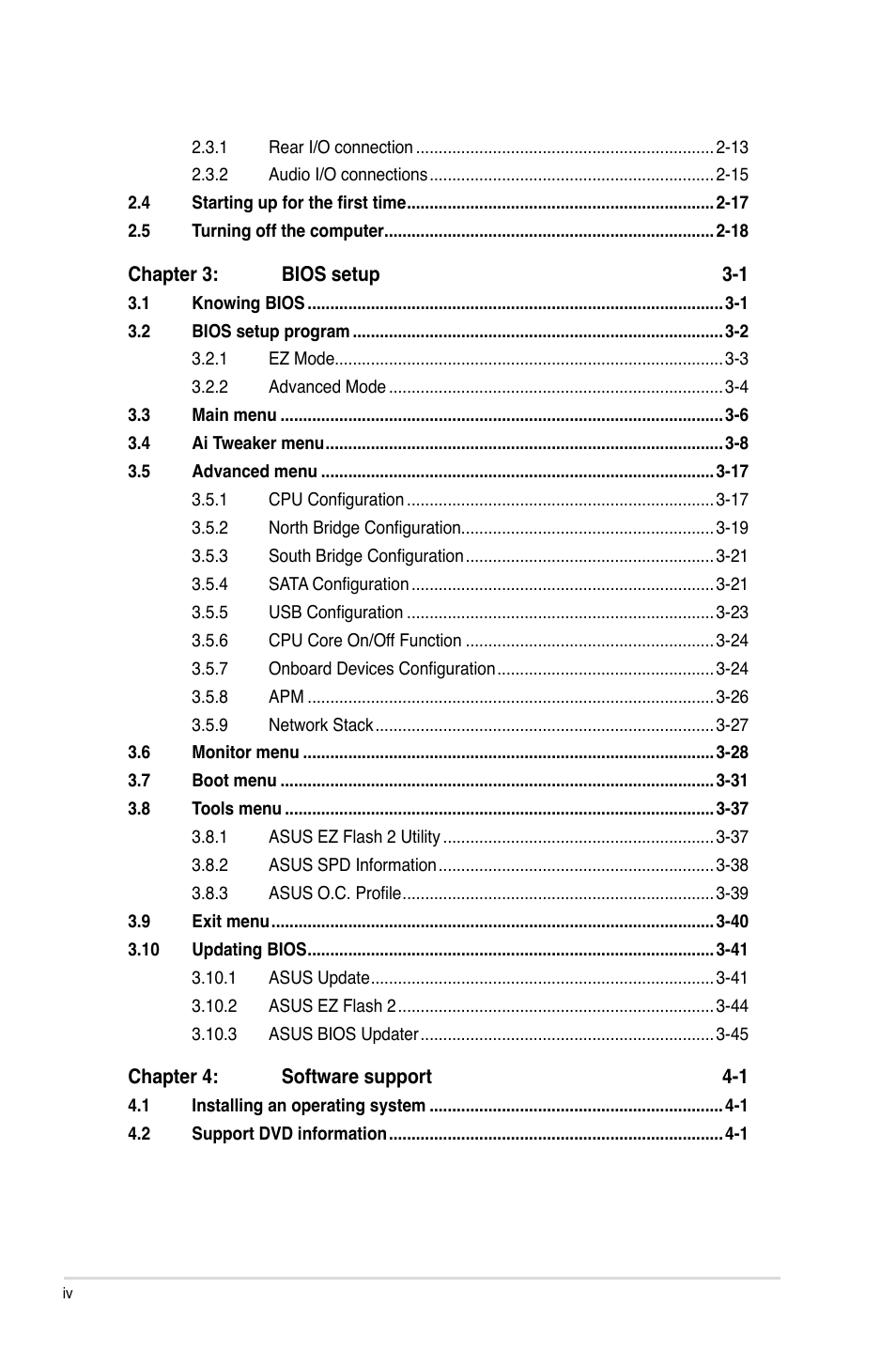 Asus SABERTOOTH 990FX/GEN3 R2.0 User Manual | Page 4 / 184