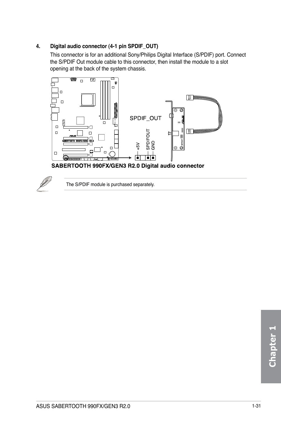 Chapter 1 | Asus SABERTOOTH 990FX/GEN3 R2.0 User Manual | Page 45 / 184