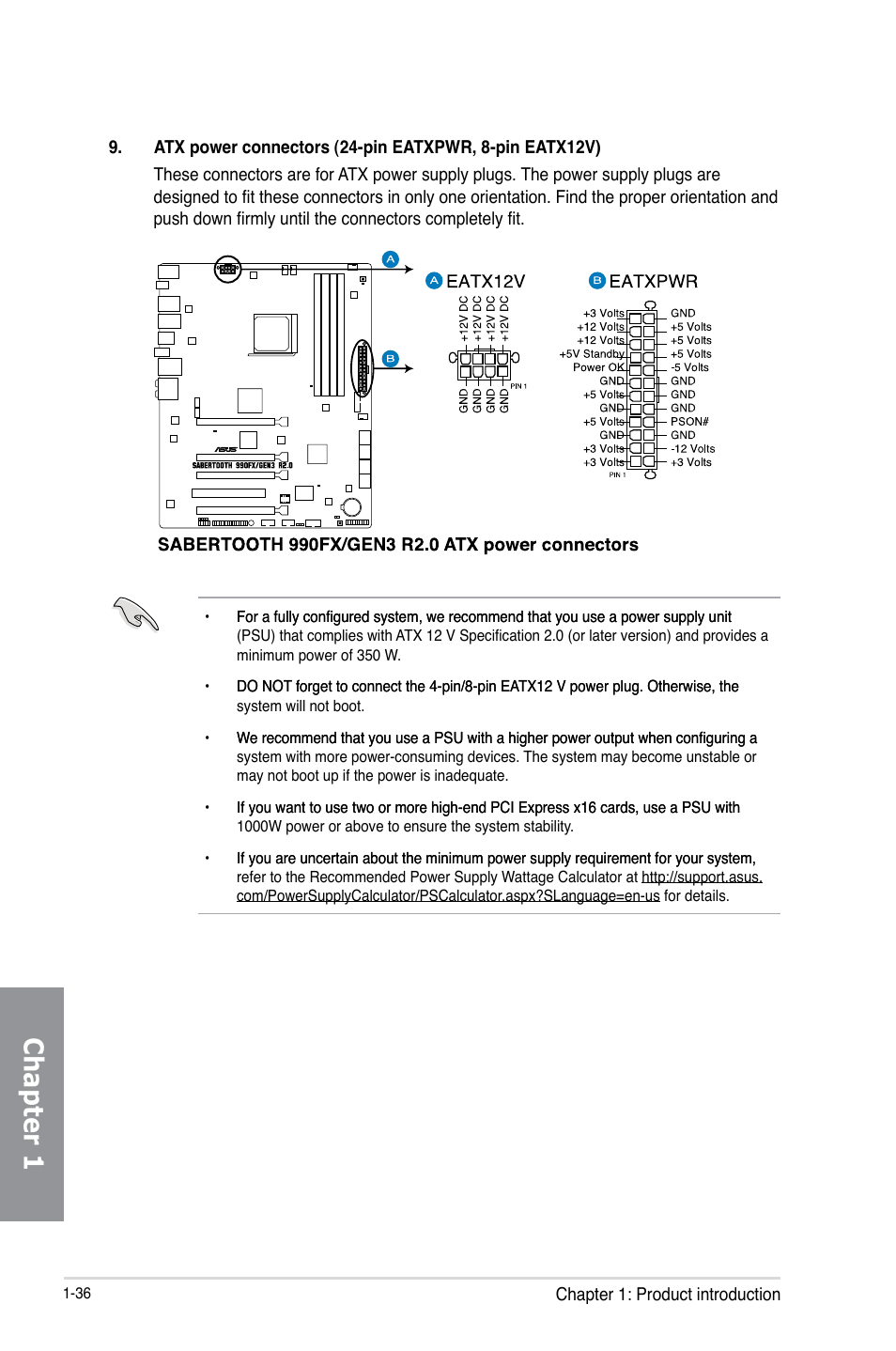 Chapter 1 | Asus SABERTOOTH 990FX/GEN3 R2.0 User Manual | Page 50 / 184