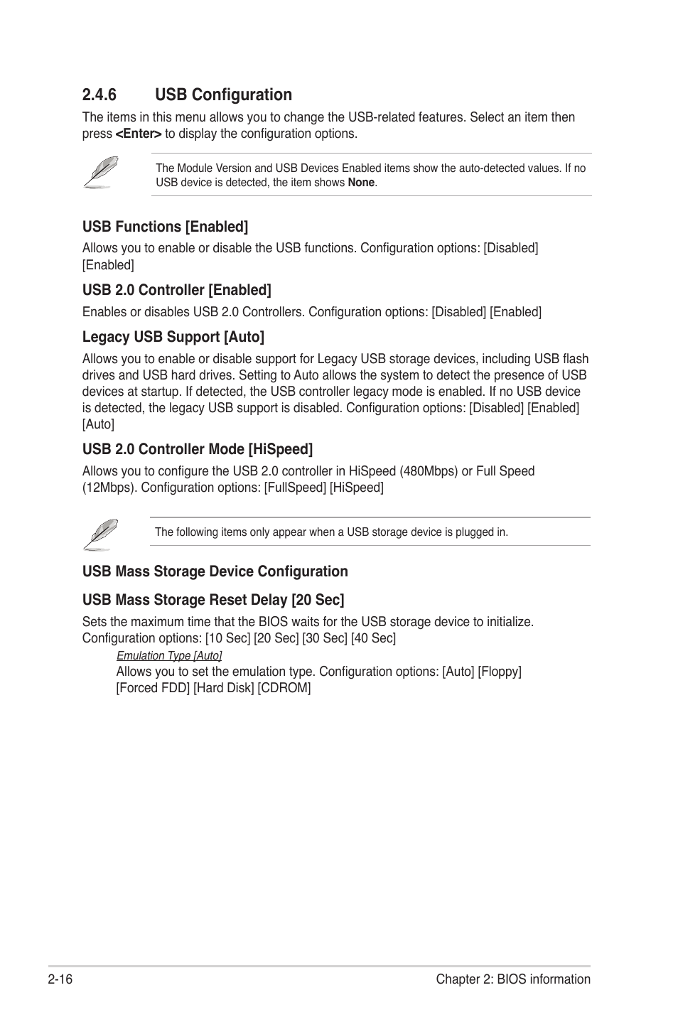 6 usb configuration, Usb configuration -16 | Asus M4A77TD User Manual | Page 56 / 64