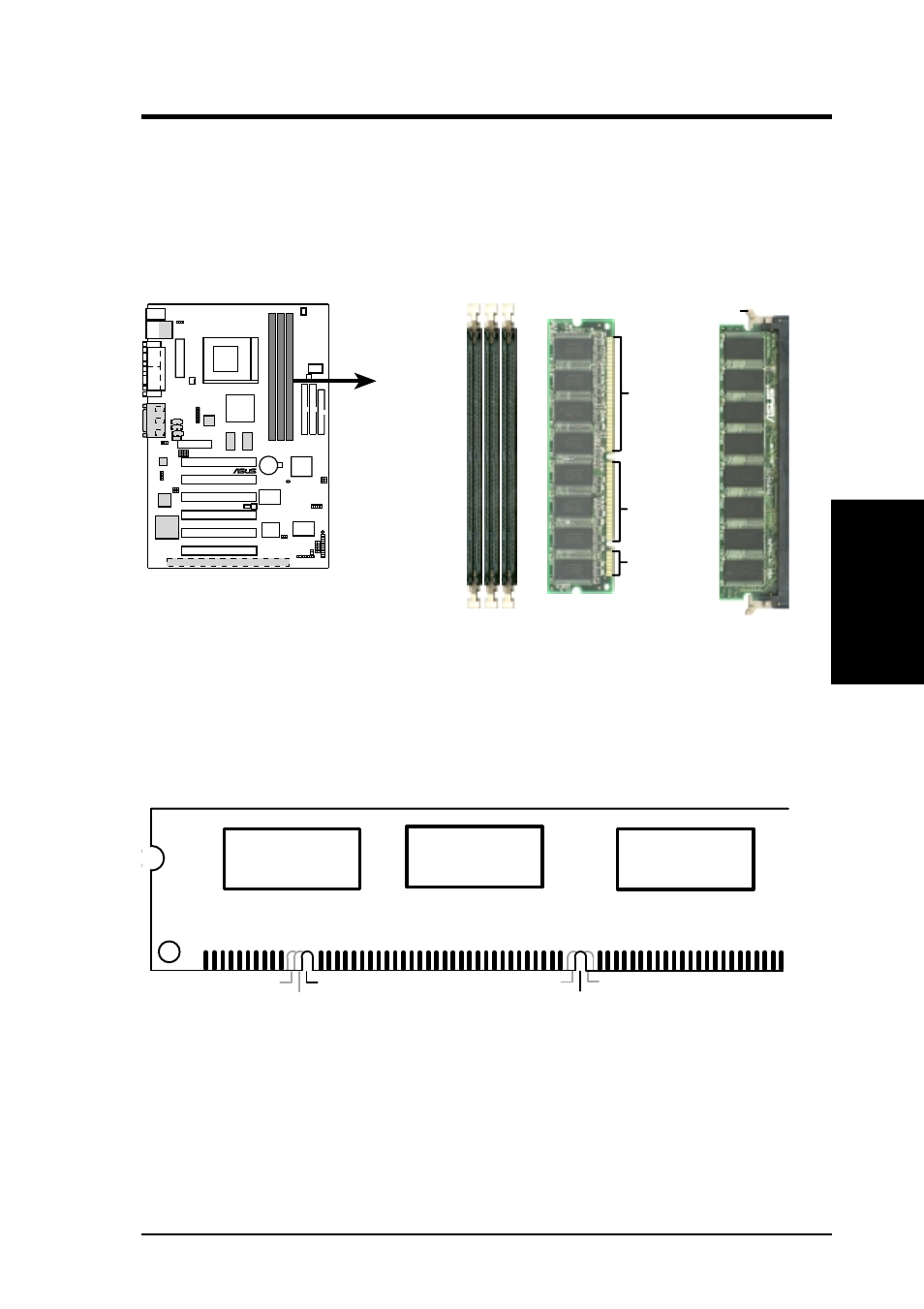 Hardware setup, 2 dimm installation, Asus cuw user’s manual 25 | Cuw 168-pin dimm sockets | Asus CUW User Manual | Page 25 / 128