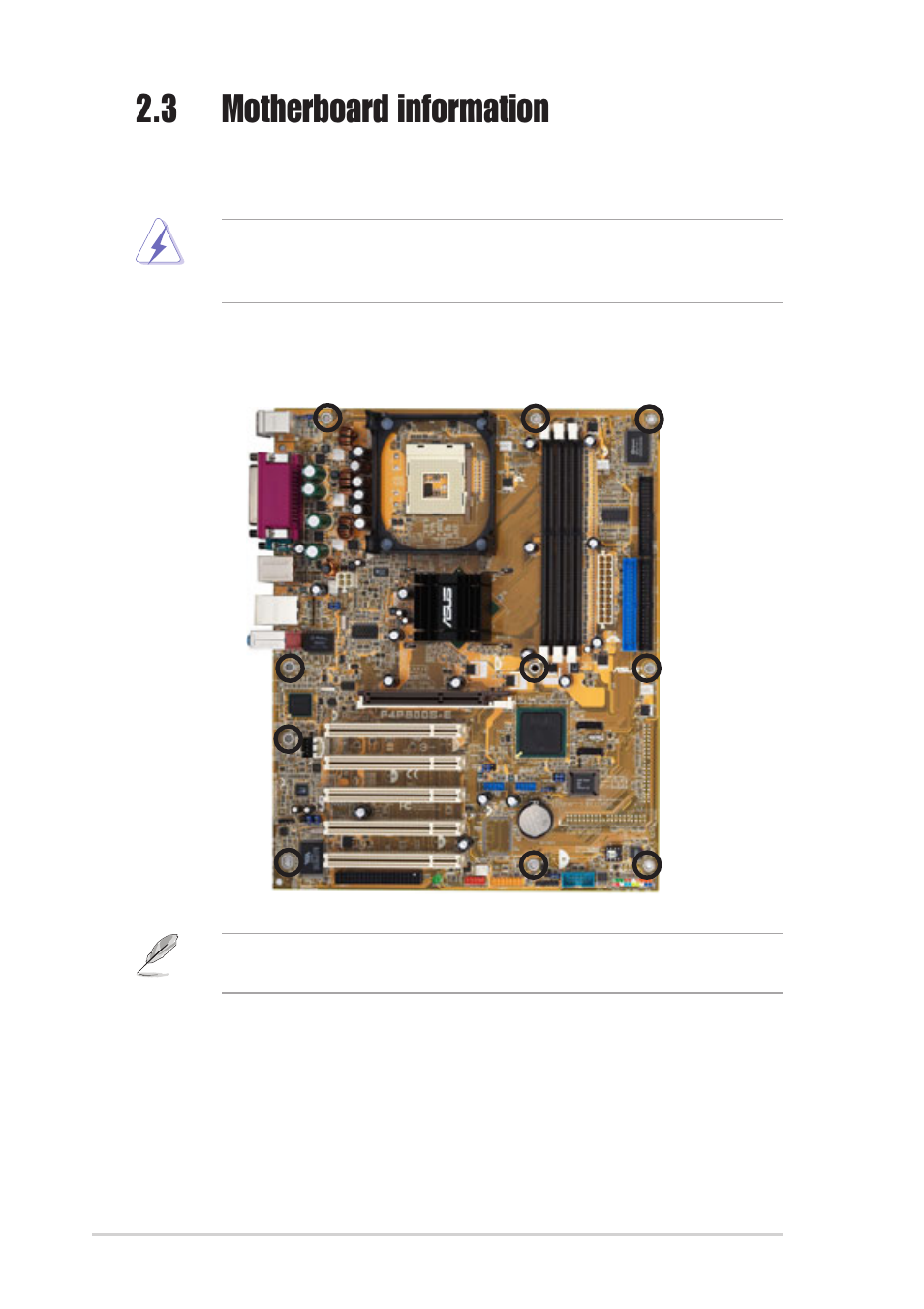 3 motherboard information | Asus AP120-E1 User Manual | Page 20 / 52