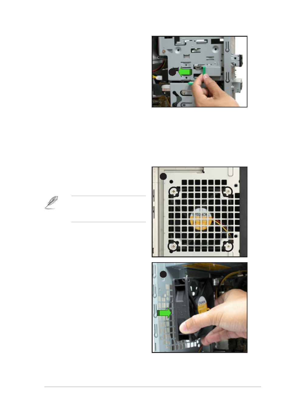 2 removing the chassis fan | Asus AP120-E1 User Manual | Page 35 / 52