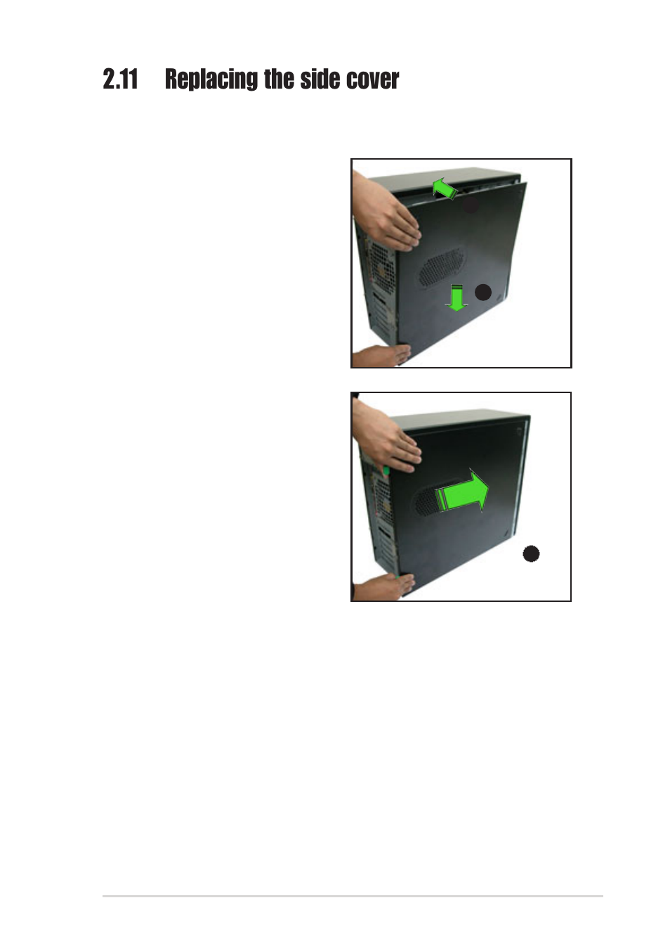 11 replacing the side cover | Asus AP120-E1 User Manual | Page 37 / 52