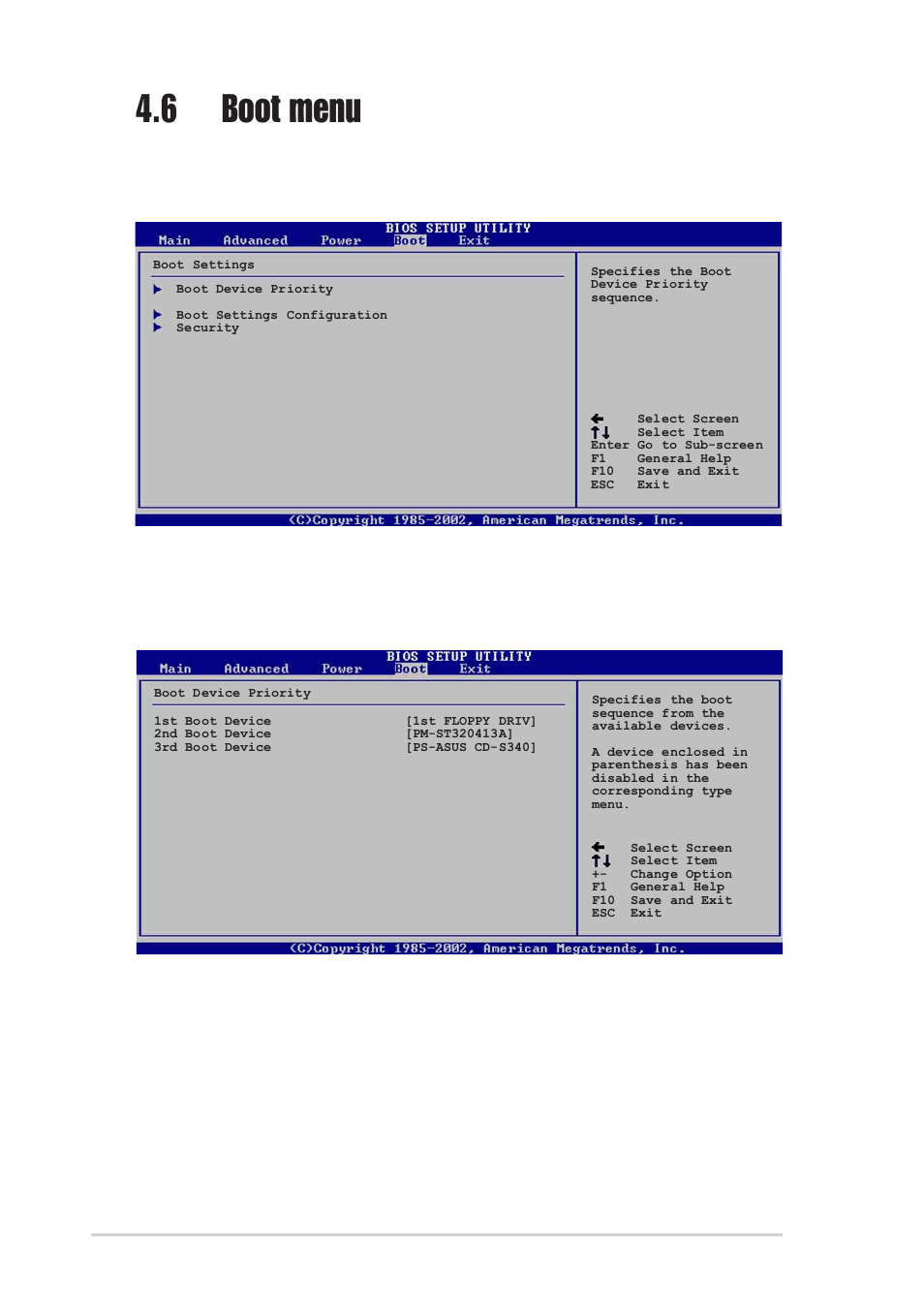 6 boot menu, 1 boot device priority, 1st ~ xxth boot device [1st floppy drive | Asus K8V Deluxe User Manual | Page 100 / 144