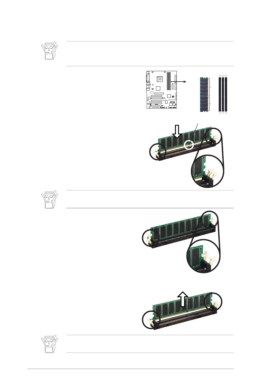 3 installing a dimm, 4 removing a dimm, 14 chapter 2: hardware information | Asus K8V Deluxe User Manual | Page 40 / 144