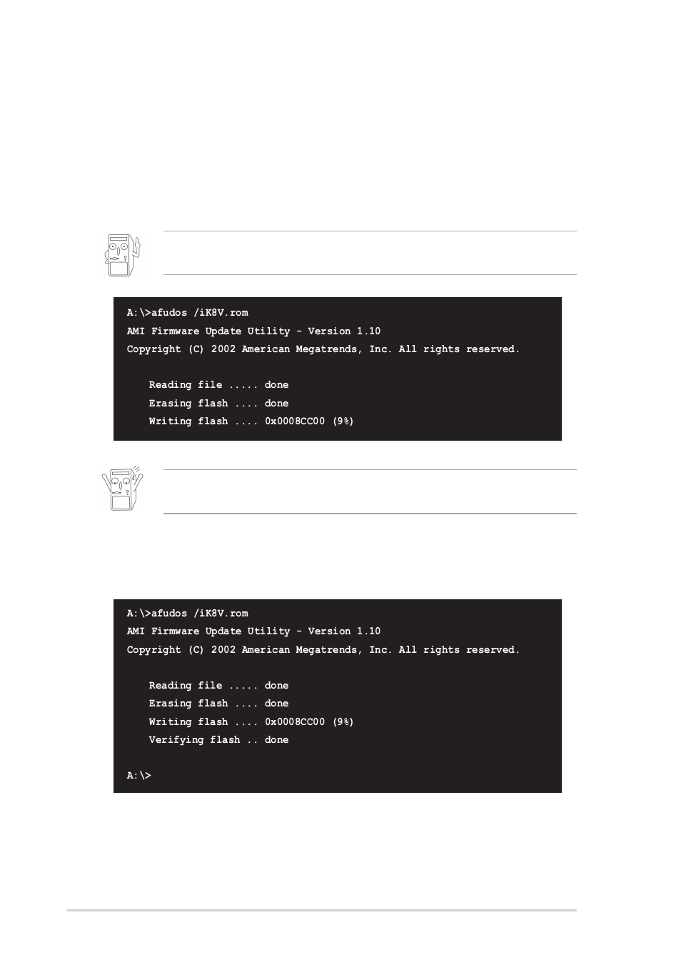 Reboot the system from the hard disk | Asus K8V Deluxe User Manual | Page 68 / 144