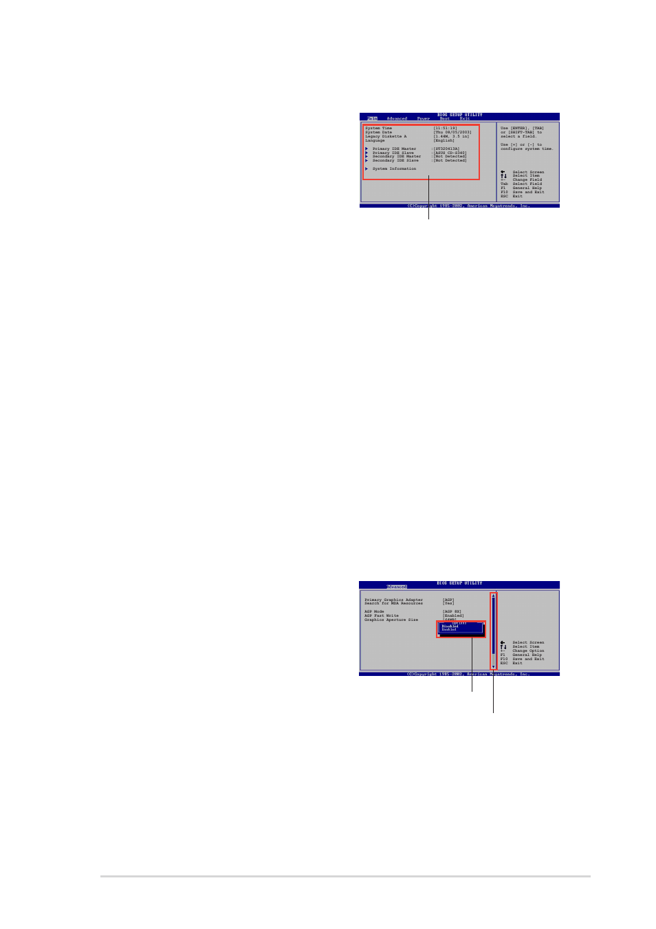 4 menu items, 5 sub-menu items, 6 configuration fields | 7 pop-up window, 8 scroll bar, 9 general help, Asus k8v deluxe motherboard user guide 4-9 | Asus K8V Deluxe User Manual | Page 75 / 144