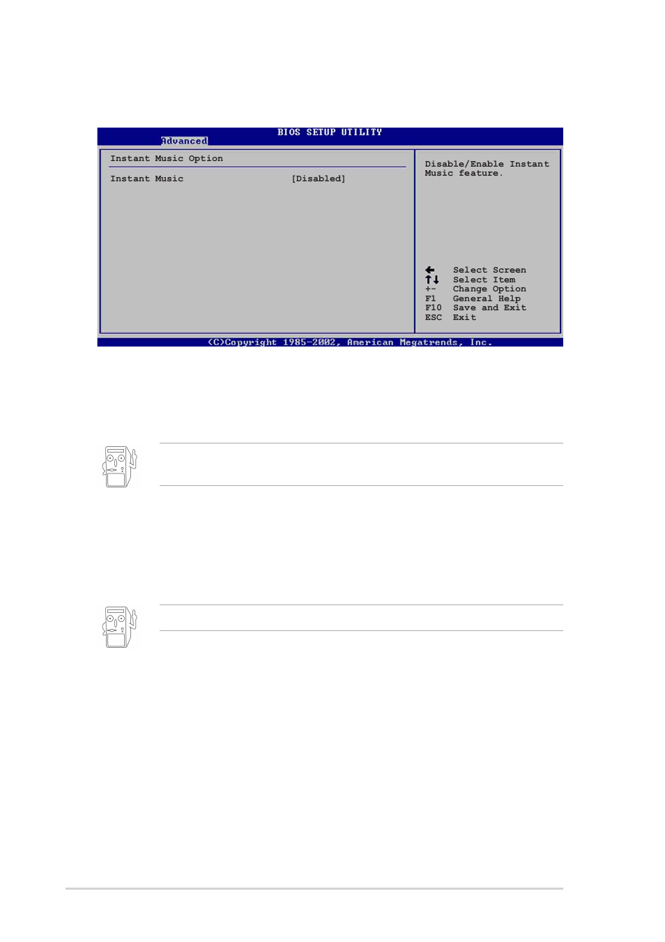 7 instant music configuration, Instant music [disabled, Instant music cd-rom drive [ide secondary master | Asus K8V Deluxe User Manual | Page 94 / 144