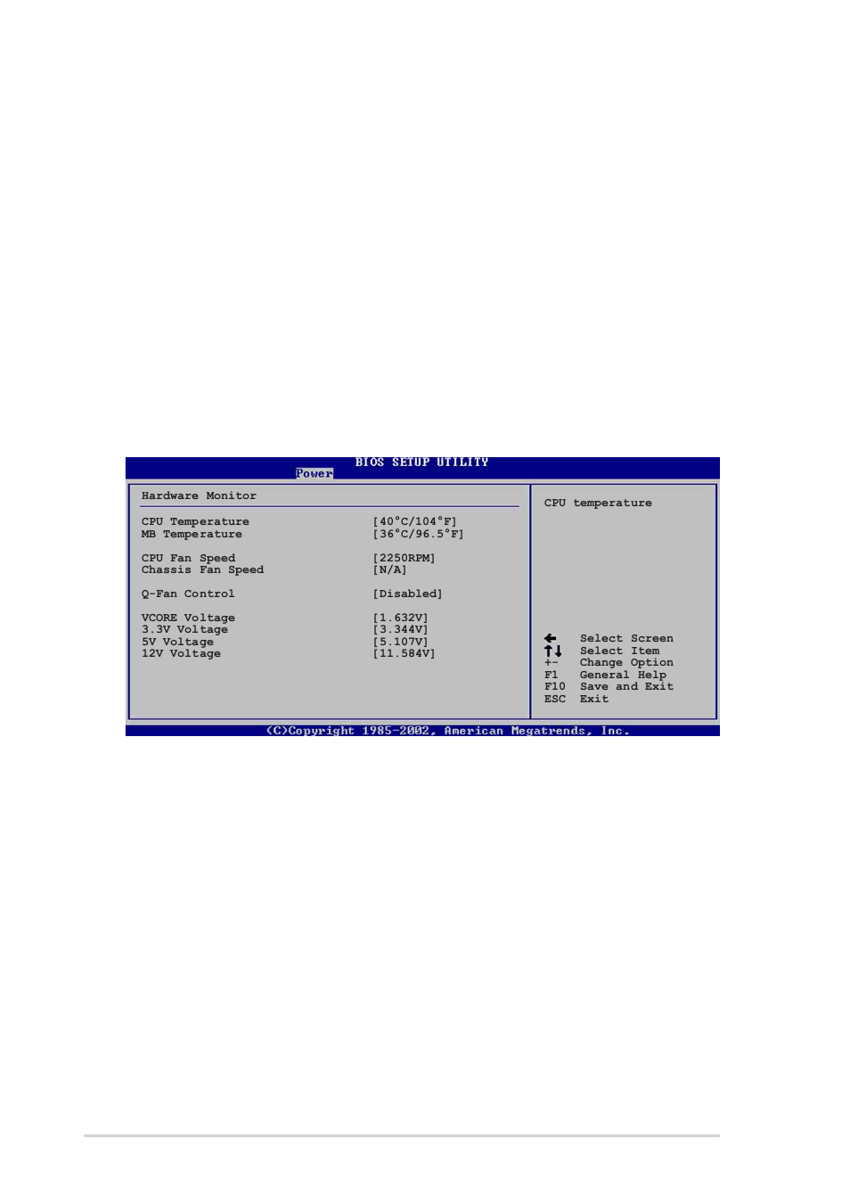 6 hardware monitor, Power on kbc [disabled, Resume on by ps/2 mouse [disabled | Asus K8V Deluxe User Manual | Page 98 / 144