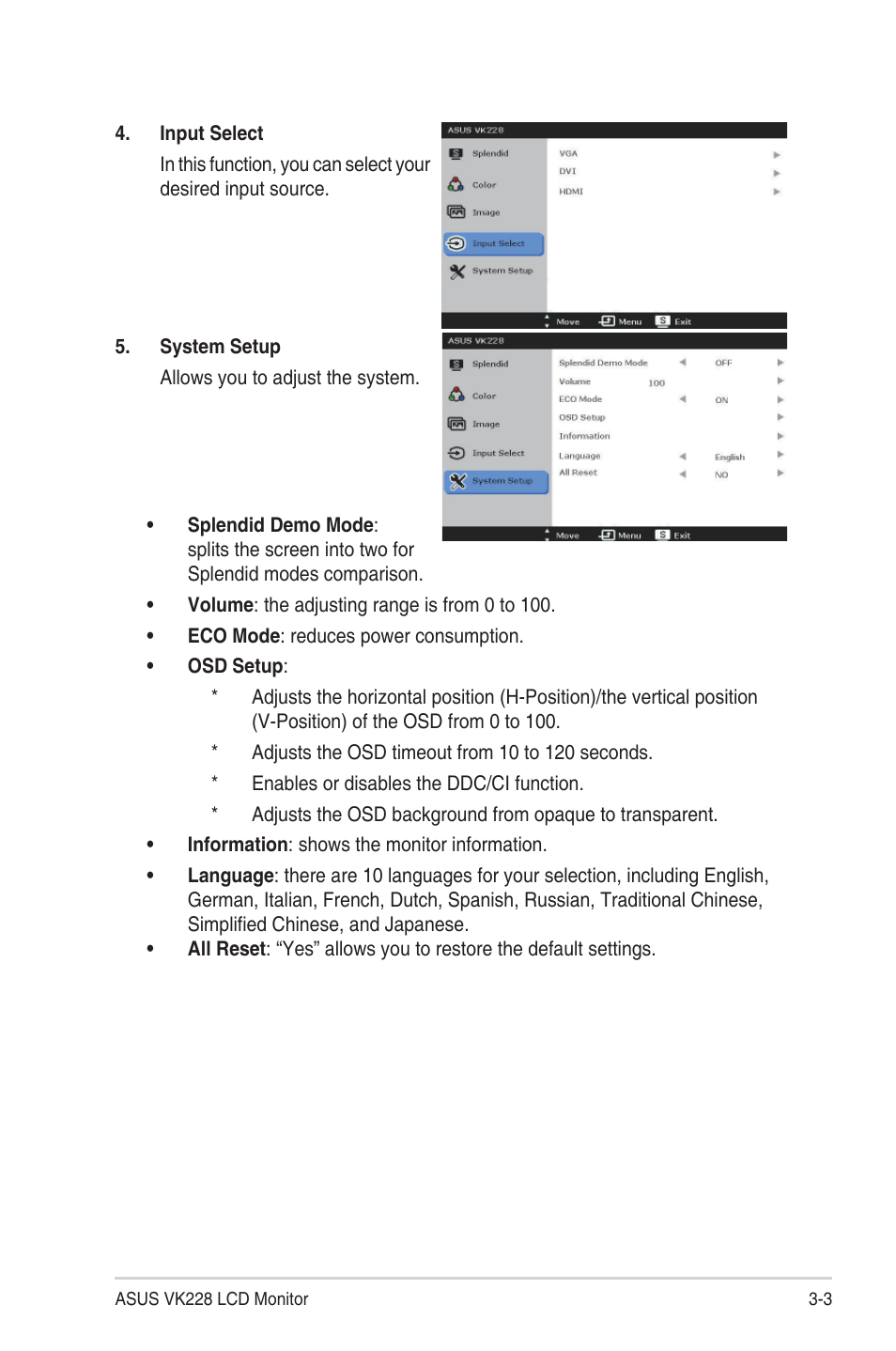 Asus VK228T User Manual | Page 21 / 27