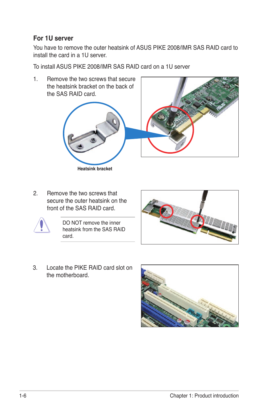 For 1u server | Asus PIKE 2008/IMR User Manual | Page 12 / 72