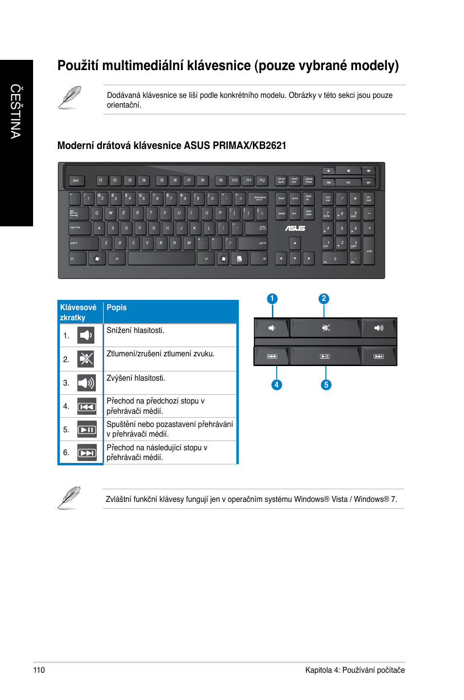 Čeština č eština č eština č eština | Asus CM6340 User Manual | Page 112 / 492