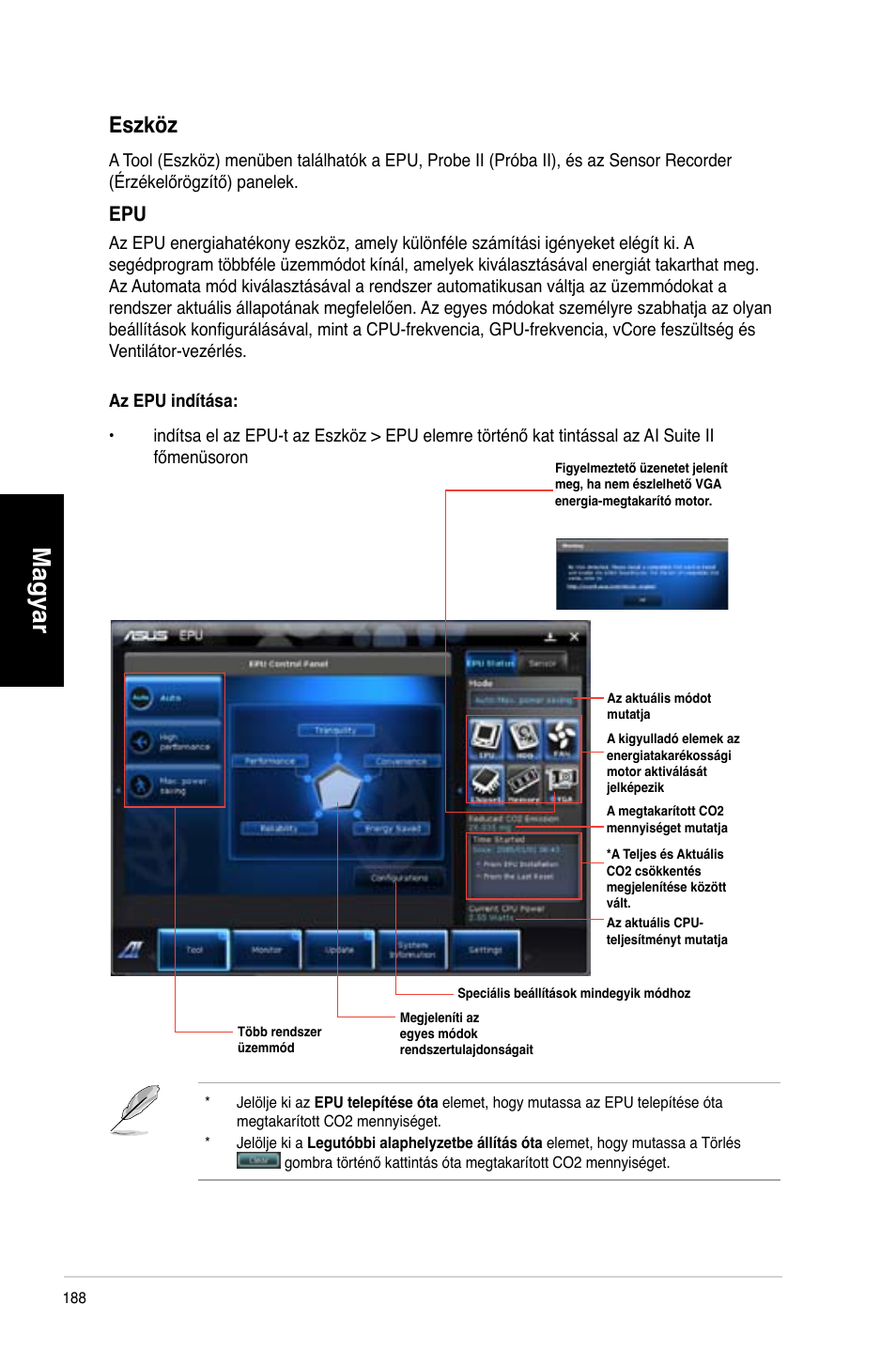 Magyar, Eszköz | Asus CM6340 User Manual | Page 190 / 492