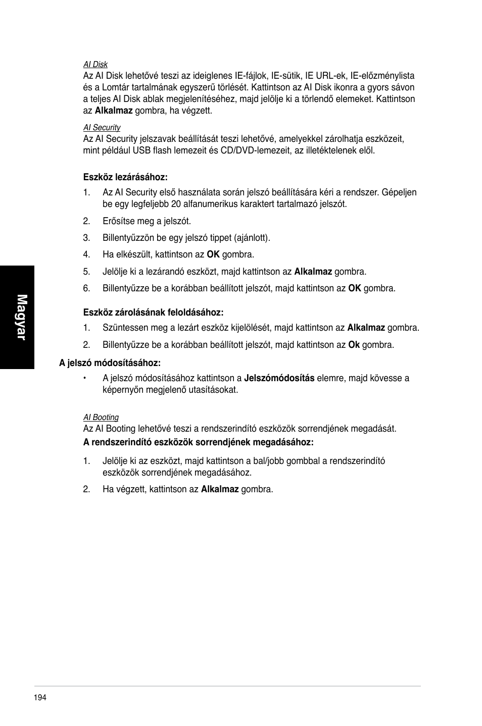 Magyar | Asus CM6340 User Manual | Page 196 / 492