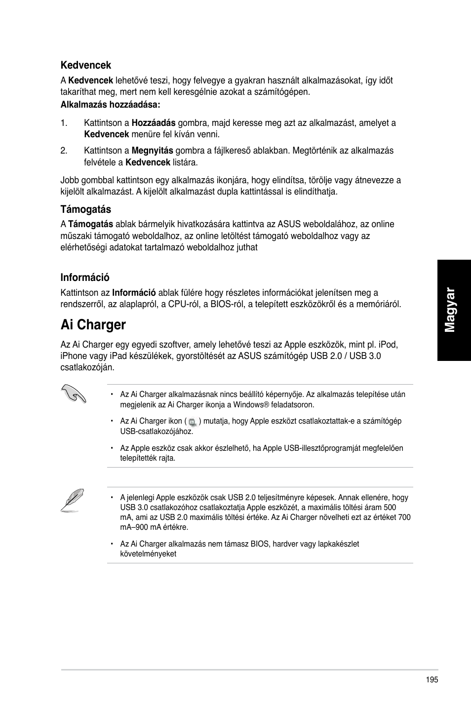 Ai charger, Magyar | Asus CM6340 User Manual | Page 197 / 492