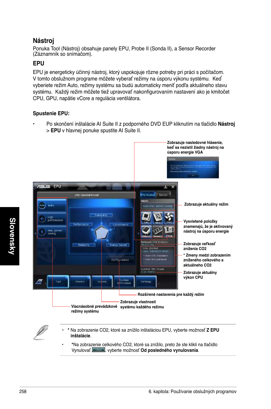 Slovensky, Nástro | Asus CM6340 User Manual | Page 260 / 492