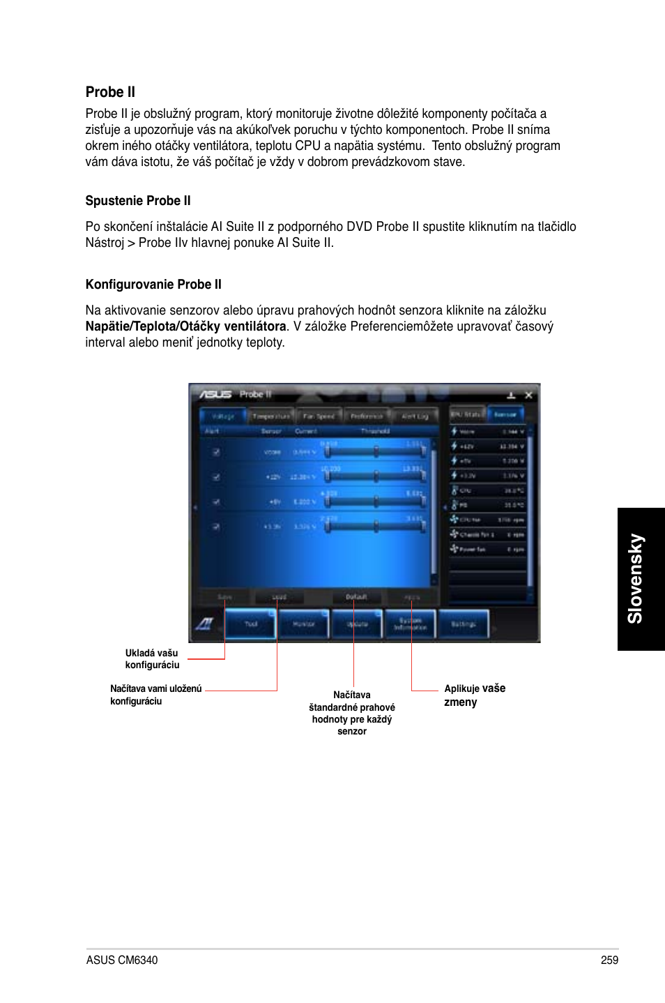 Slovensky | Asus CM6340 User Manual | Page 261 / 492