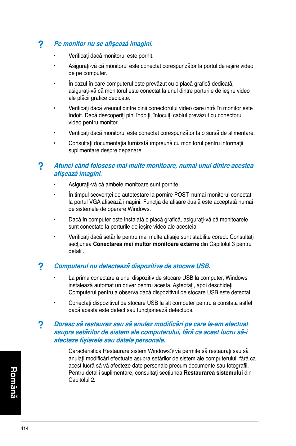 Română | Asus CM6340 User Manual | Page 416 / 492