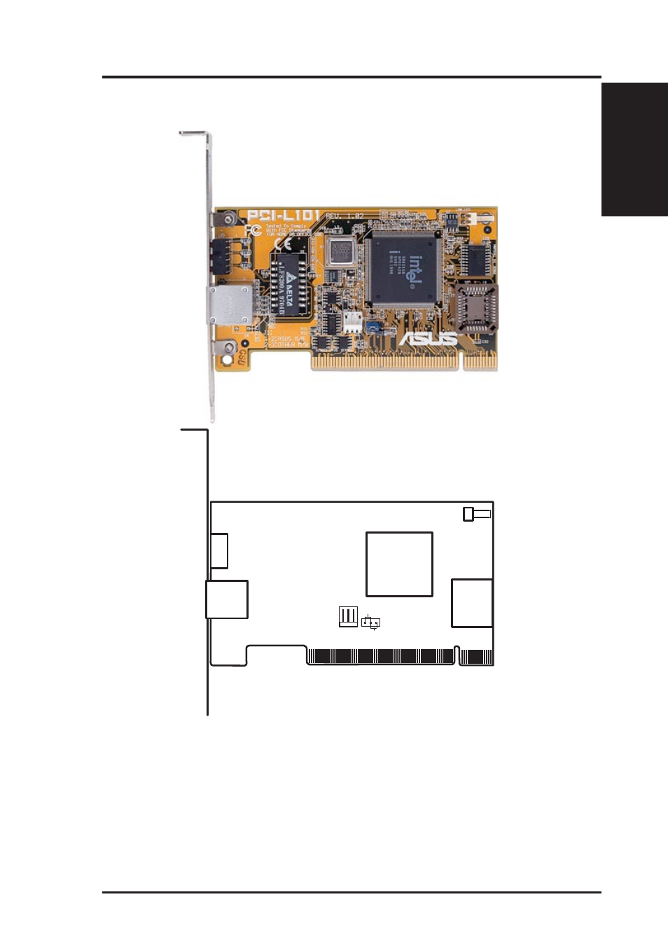 Vi. asus lan card, Asus pci-l101 fast ethernet card | Asus P2B-B User Manual | Page 63 / 64