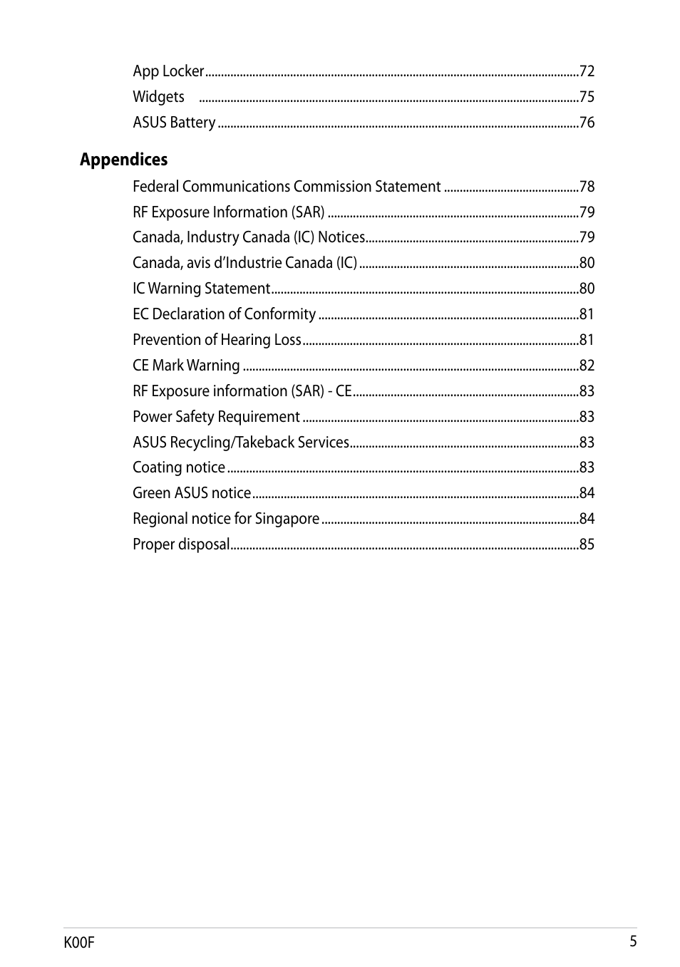 Asus MeMO Pad 10 User Manual | Page 5 / 88