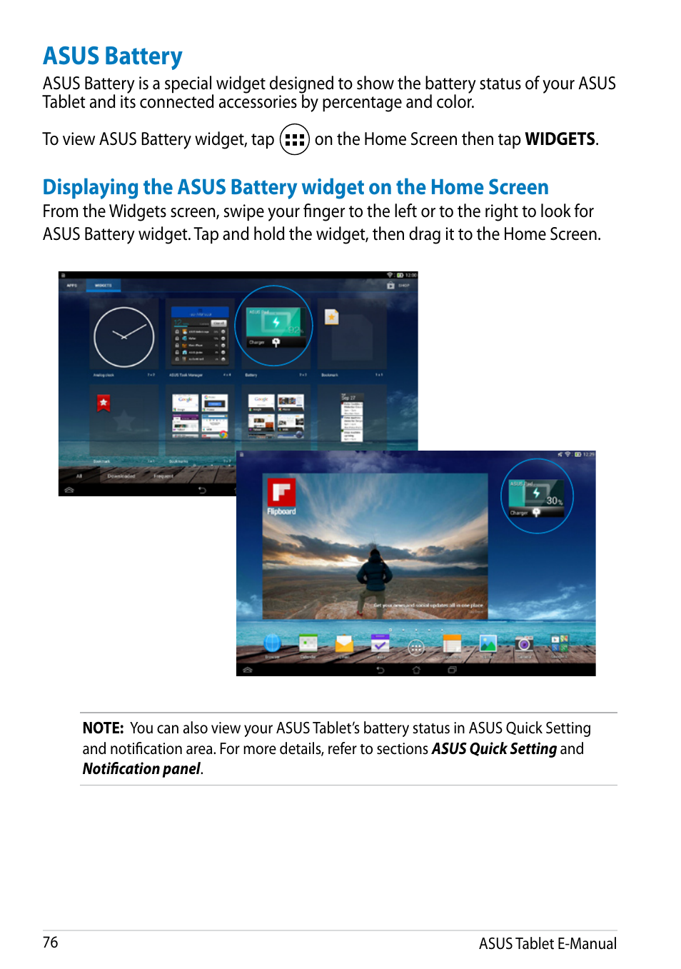 Asus battery | Asus MeMO Pad 10 User Manual | Page 76 / 88